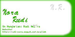 nora rudi business card